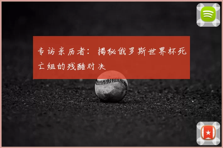 专访亲历者:揭秘俄罗斯世界杯死亡组的残酷对决